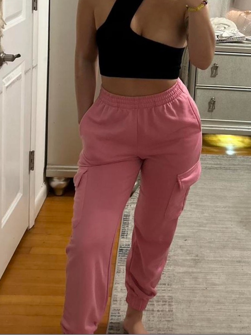 Adika Pink Cargo Joggers